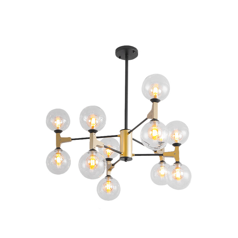 Contemporary Modo G9 Hanging Light 12 Lights Metal Chandelier in Gold for Hotel