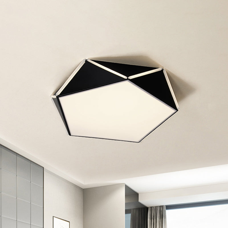 Pentagon Living Room Flush Mount Light Acrylic Nordic LED Ceiling Lamp with Triangle Panel