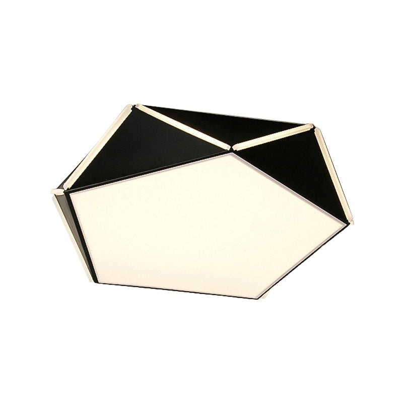 Pentagone Living Room Flush Mount Light Acrylique Nordic LED Ceiling Lamp with Triangle Panel