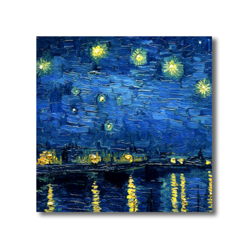 Van Gogh Nature Scenery Painting Traditional Canvas Wall Art Print in Soft Color