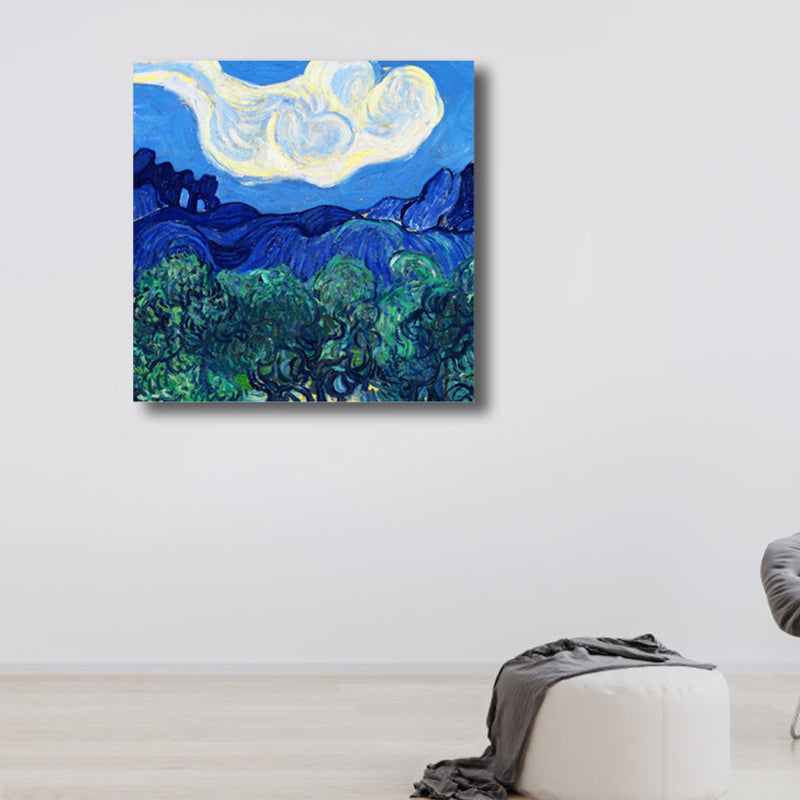 Van Gogh Nature Scenery Painting Traditional Canvas Wall Art Print in Soft Color