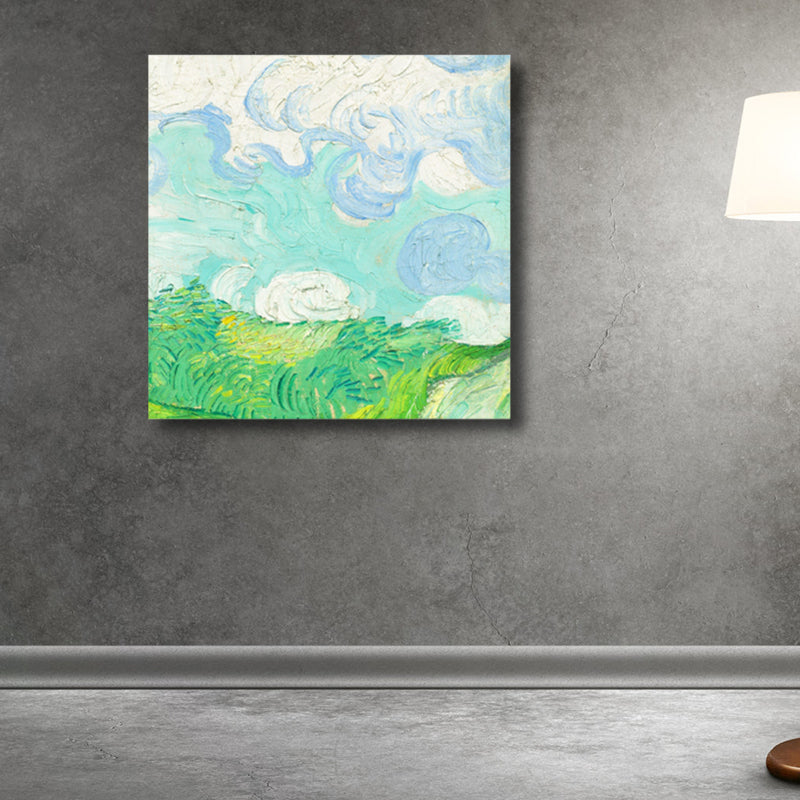 Van Gogh Nature Scenery Painting Traditional Canvas Wall Art Print in Soft Color