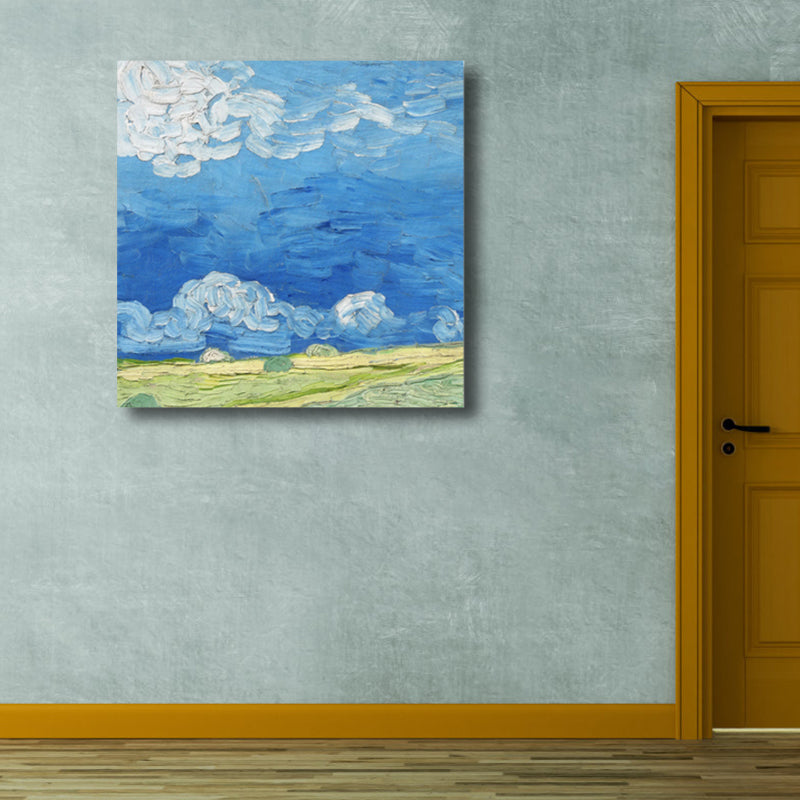 Van Gogh Nature Scenery Painting Traditional Canvas Wall Art Print in Soft Color