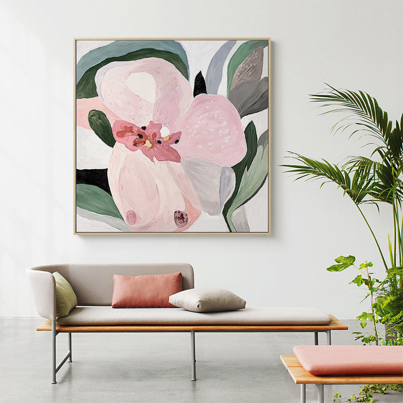 Modern Botanical Art Print Canvas Light Color Paintings Wall Decor, Multiple Sizes