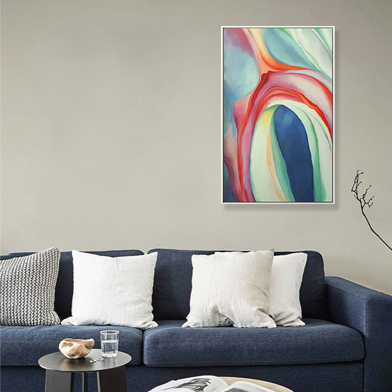 Multicolored Abstract Painting Textured Contemporary Living Room Canvas Wall Art