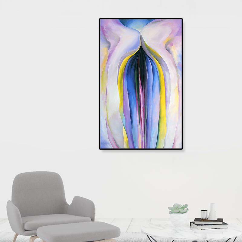 Multicolored Abstract Painting Textured Contemporary Living Room Canvas Wall Art