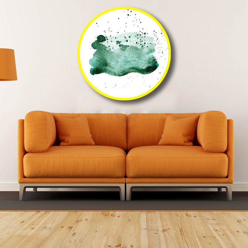 Watercolor Pattern Canvas Print Modern Abstract Wall Art Decor in Green, Multiple Sizes