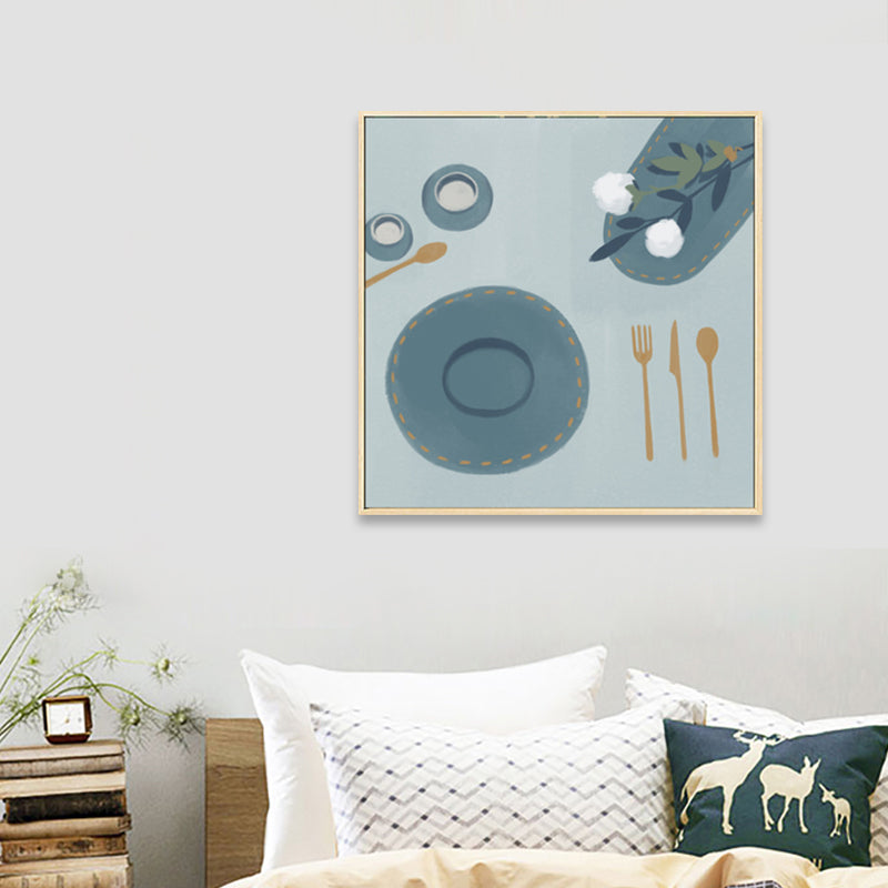 Nordic Stylish Still Life Canvas Soft Color Textured Wall Art Print for Living Room