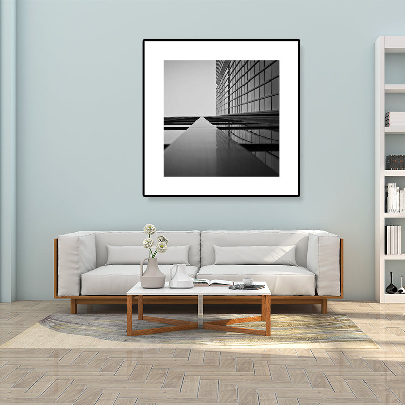 Photograph Architecture Wall Art Print in Dark Color Canvas Wall Decor, Textured