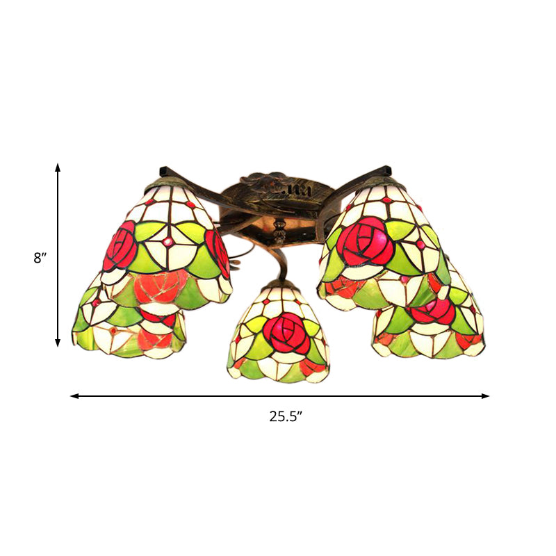 Rose Semi Flushmount Lodge Sty