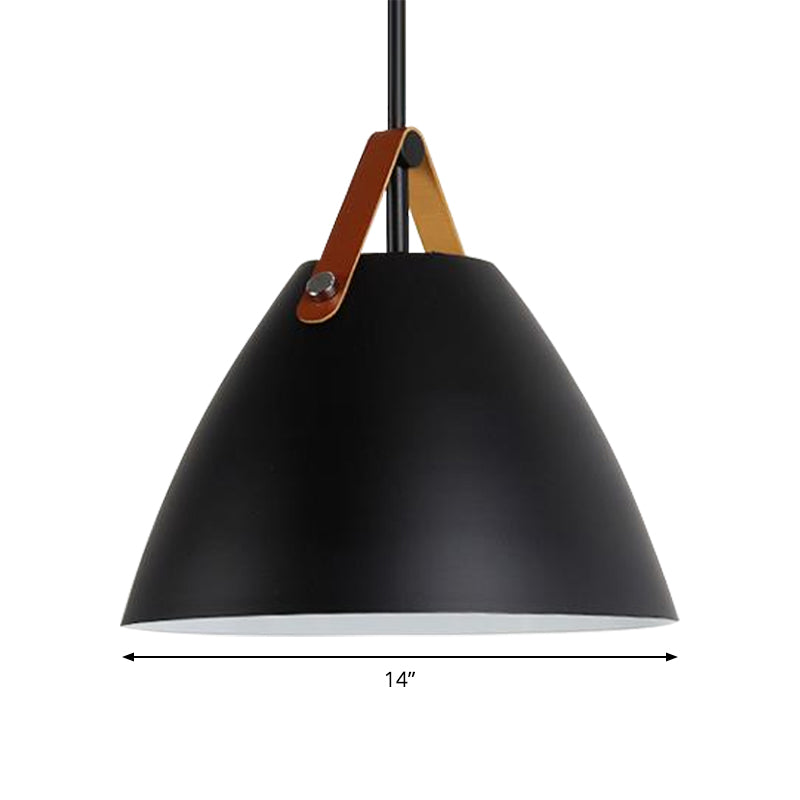 Nordic Style Curbe Colie Pendant Light One Light Aluminium Lampe suspendue en noir / bleu / gris / rose / blanc pour salle à manger