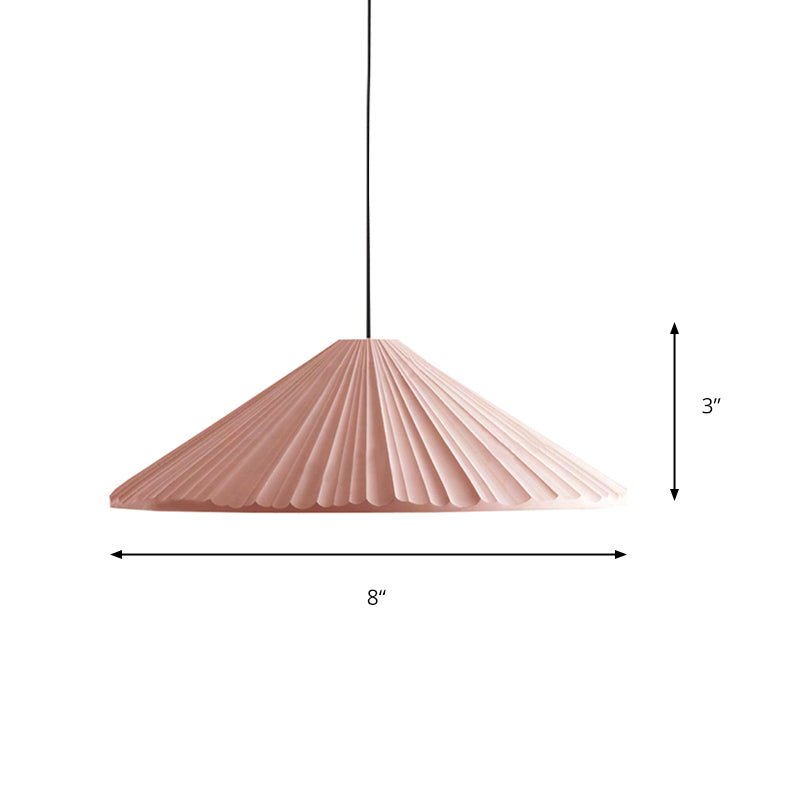 Nordic Style Fold Cone Pendant Light 1 Head Resin Hanging Light for Cafe Restaurant