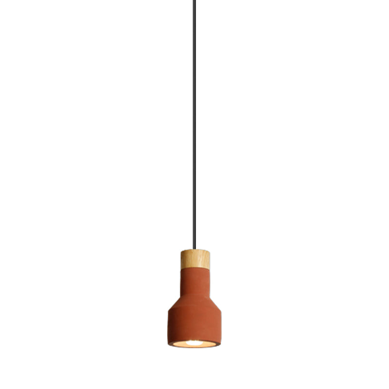 Nordic Stylish Ceiling Pendant Torch Shape One Light Cement Hanging Light for Bedroom Hotel