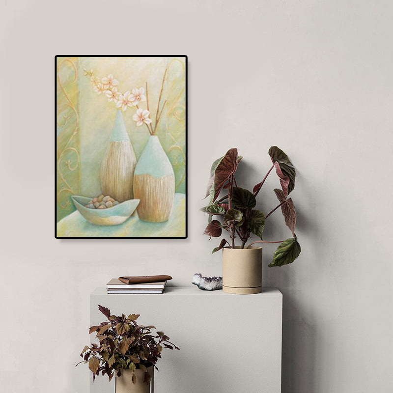 Unique Flower Vase Canvas Art Print for Girls Bedroom in Pastel Color, Multiple Sizes