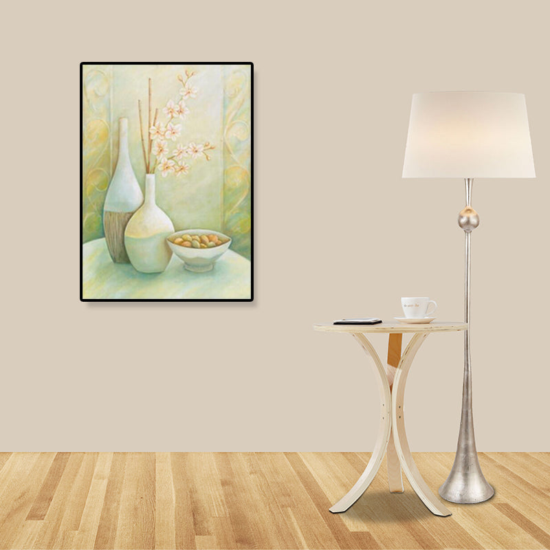 Unique Flower Vase Canvas Art Print for Girls Bedroom in Pastel Color, Multiple Sizes