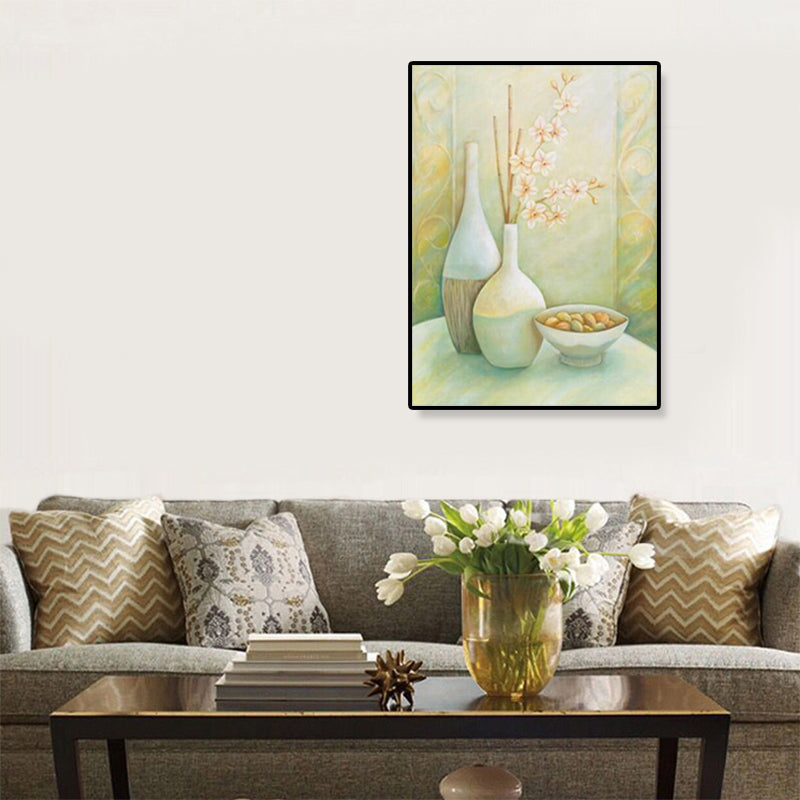 Unique Flower Vase Canvas Art Print for Girls Bedroom in Pastel Color, Multiple Sizes