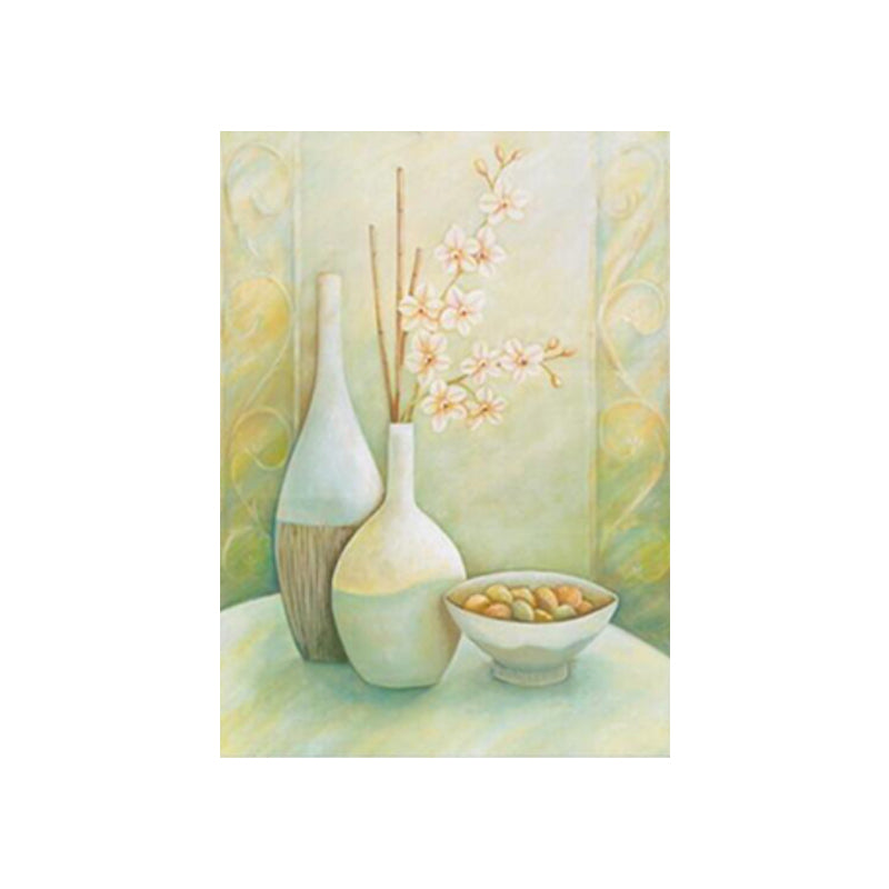 Unique Flower Vase Canvas Art Print for Girls Bedroom in Pastel Color, Multiple Sizes