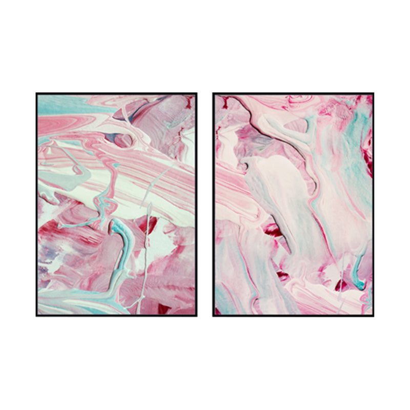 Pastel Lava Flows Canvas Print Abstract Modern Multi-Piece Wall Art Decor for Room