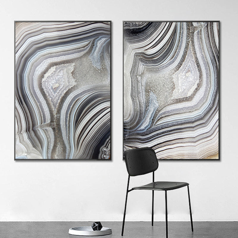 Pastel Lava Flows Canvas Print Abstract Modern Multi-Piece Wall Art Decor for Room