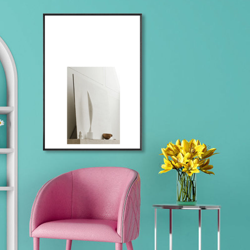 Still Life Wall Art Contemporary Textured Living Room Canvas Print in Light Color