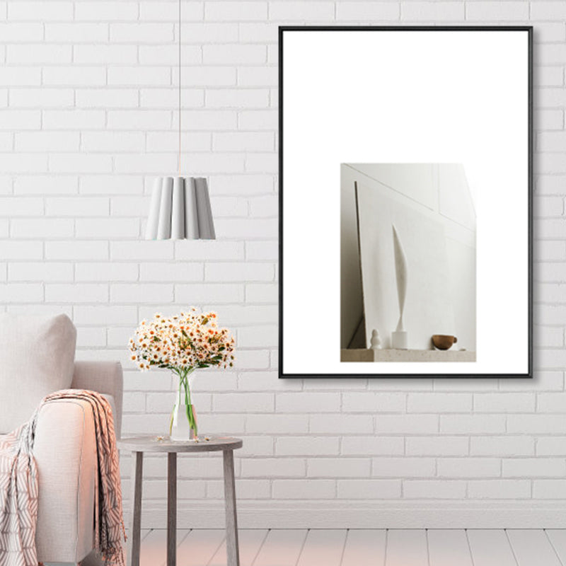 Still Life Wall Art Contemporary Textured Living Room Canvas Print in Light Color