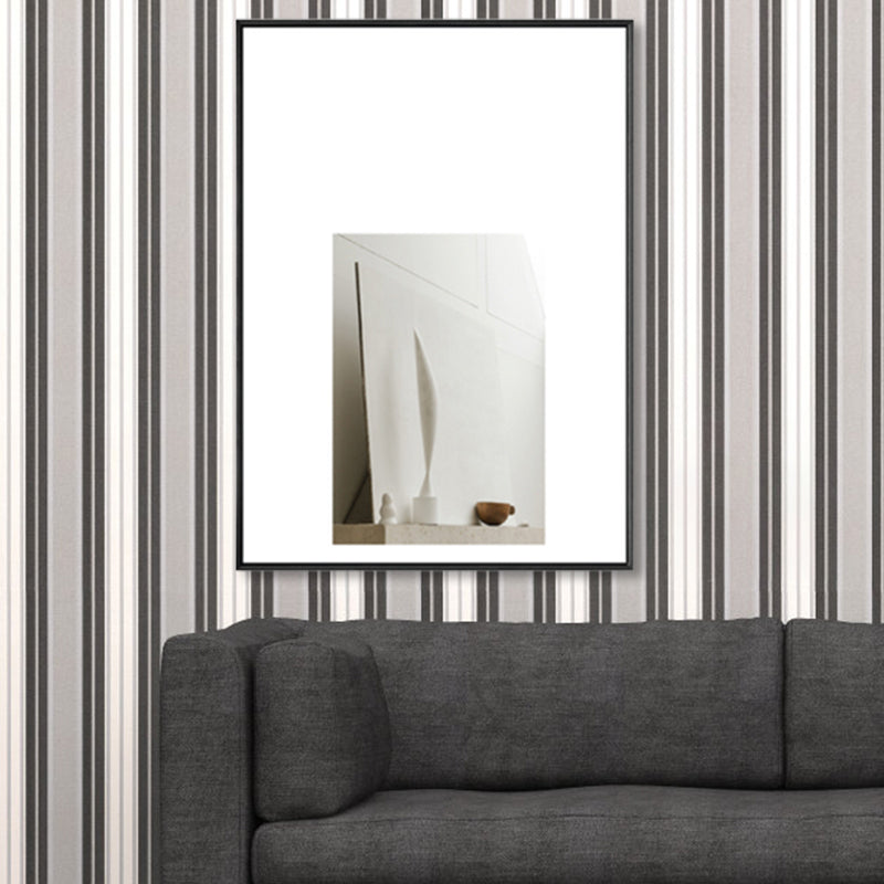 Still Life Wall Art Contemporary Textured Living Room Canvas Print in Light Color