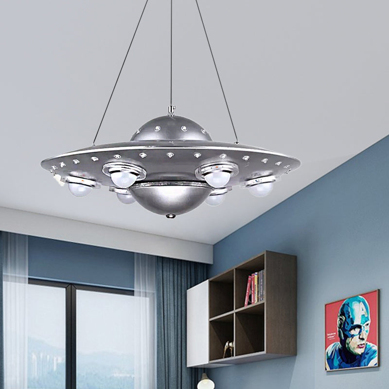 METALE UFO PENDANT LIGHT SIME LUCI CREATIVE SOSPENSIONE CREATIVA IN SIGILTÀ PER RAGAZZO CAMERA