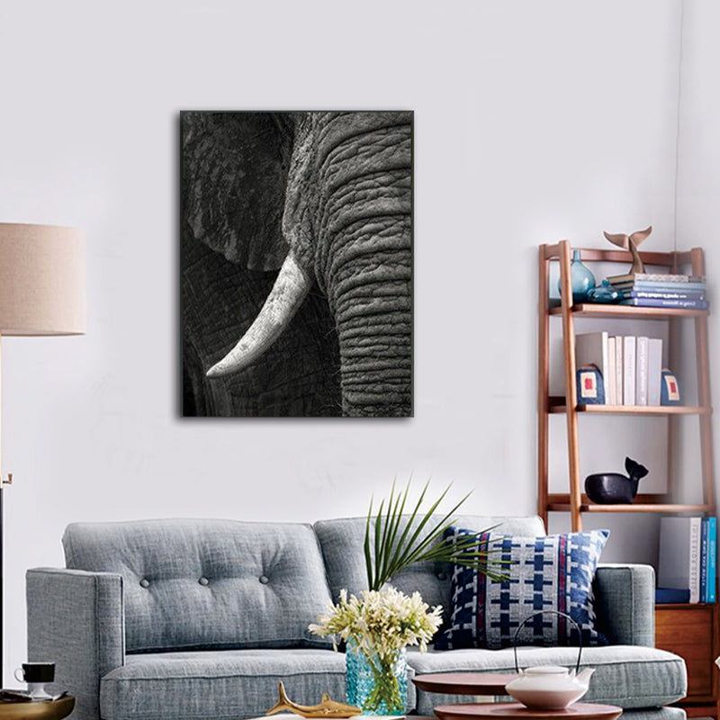 Vivid Wild Animal Wrapped Canvas Pastel Color Modern Wall Art Print for Sitting Room