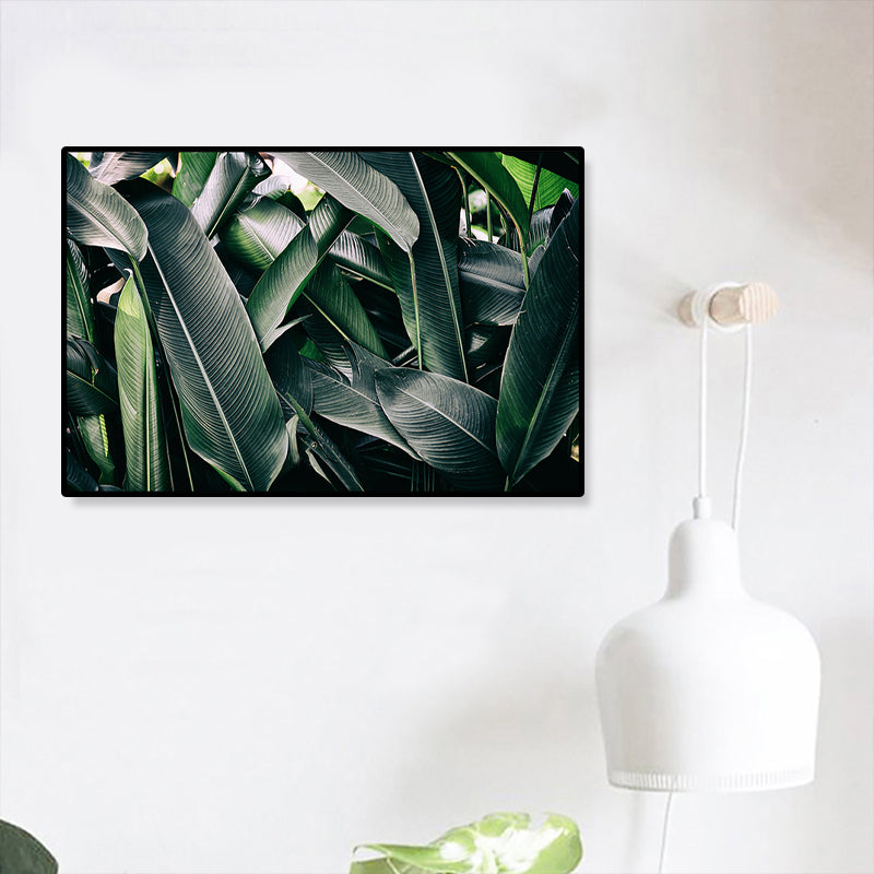 Banana Leaves Canvas Print Green Contemporary Style Wall Art Decor for Living Room