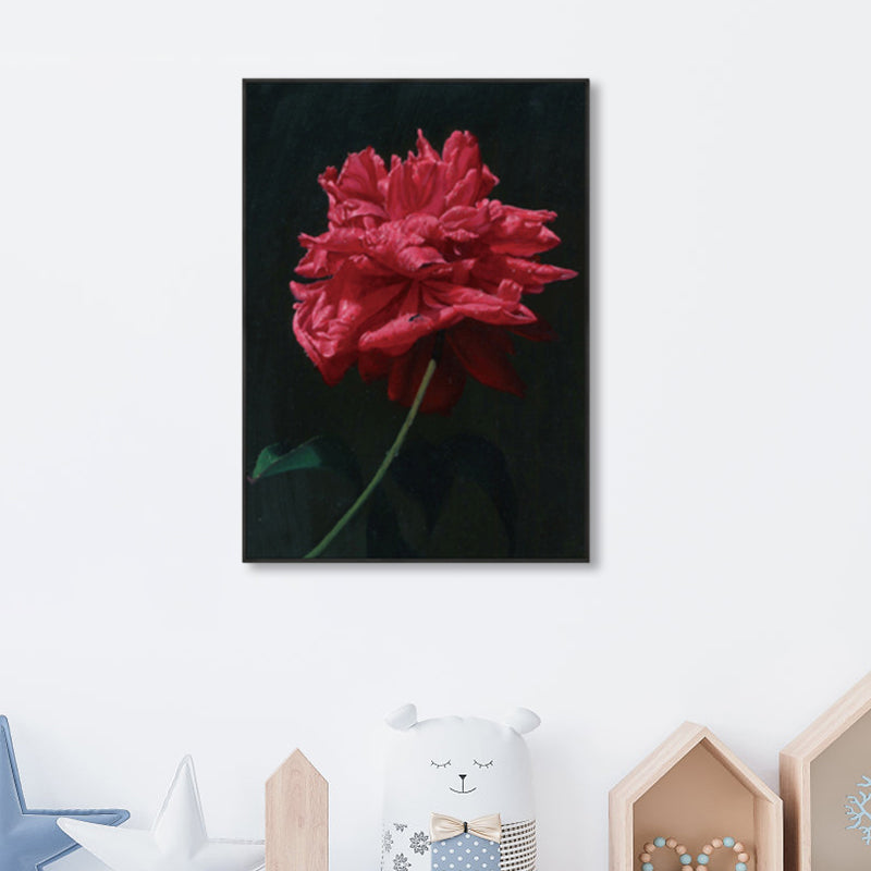 Flower Blossom Canvas Print Textured Countryside Living Room Wall Art in Soft Color