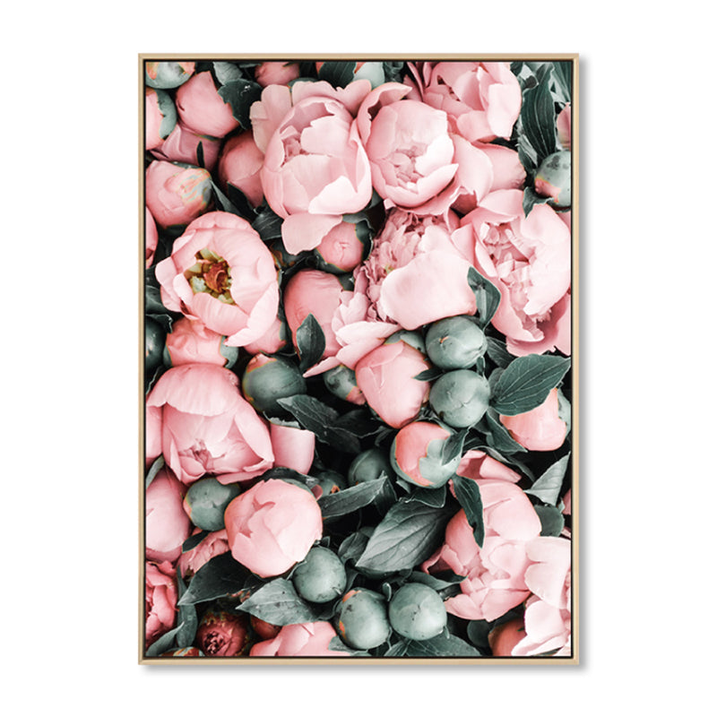 Beautiful Peony Buds Canvas Wall Art for Girls Bedroom, Pink, Multiple Sizes Available