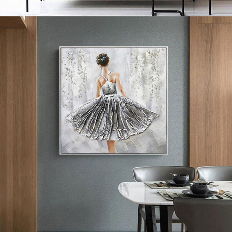 Dancing Maiden Canvas Wall Art for Boys Bedroom in Light Color, Multiple Sizes Available