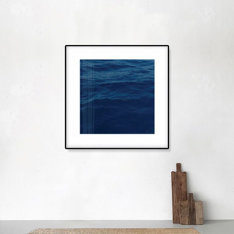 Seascape Ocean Water Wall Art Tropics Textured Canvas in Blue for House Interior