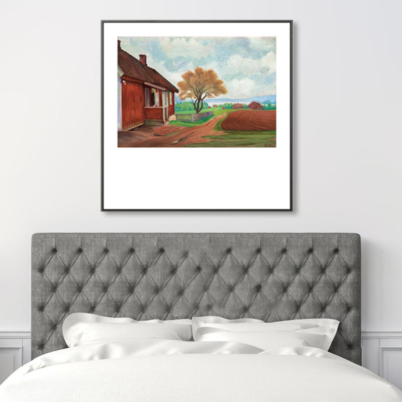 Stunning Flatland View Canvas House Interior Scenery Wall Art Print in Soft Color