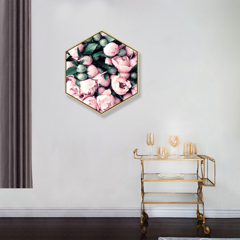 Photo Print Rose Blossom Canvas Light Color Scandinavian Wall Decor for Sitting Room