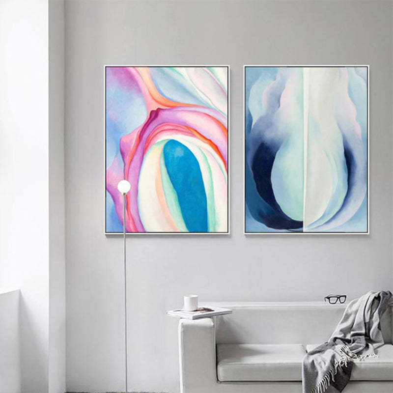 Modern Art Canvas Print Light Color Paintings Ombre Pattern Wall Decor for Gallery