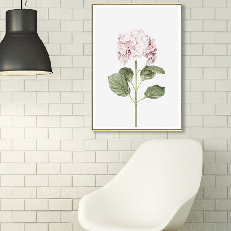 Textured Botanical Painting Canvas Print Contemporary Wall Art for Girls Bedroom