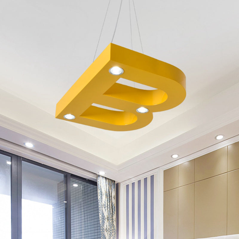 A/B/C-vorm Acryl plafond Hang Fixture Macaroon rood/geel/groen LED kroonluchter licht voor babykamer