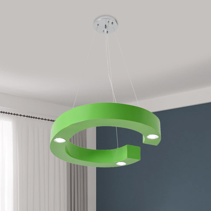 A/B/C-vorm Acryl plafond Hang Fixture Macaroon rood/geel/groen LED kroonluchter licht voor babykamer