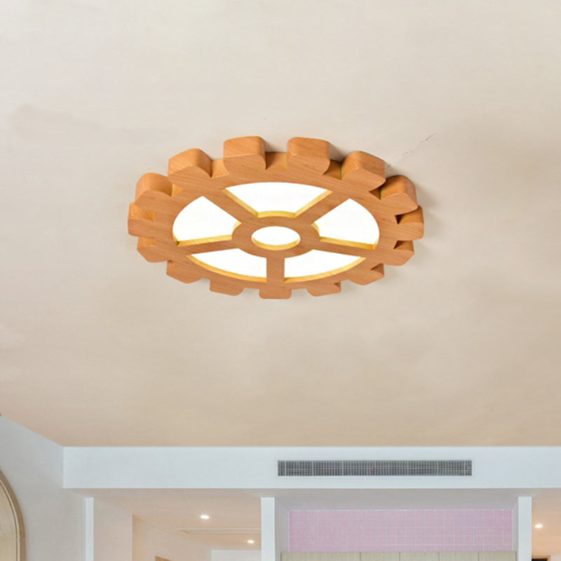 Ingranaggio vicino alla lampada a soffitto modernista in metallo arancione arancione per l'asilo