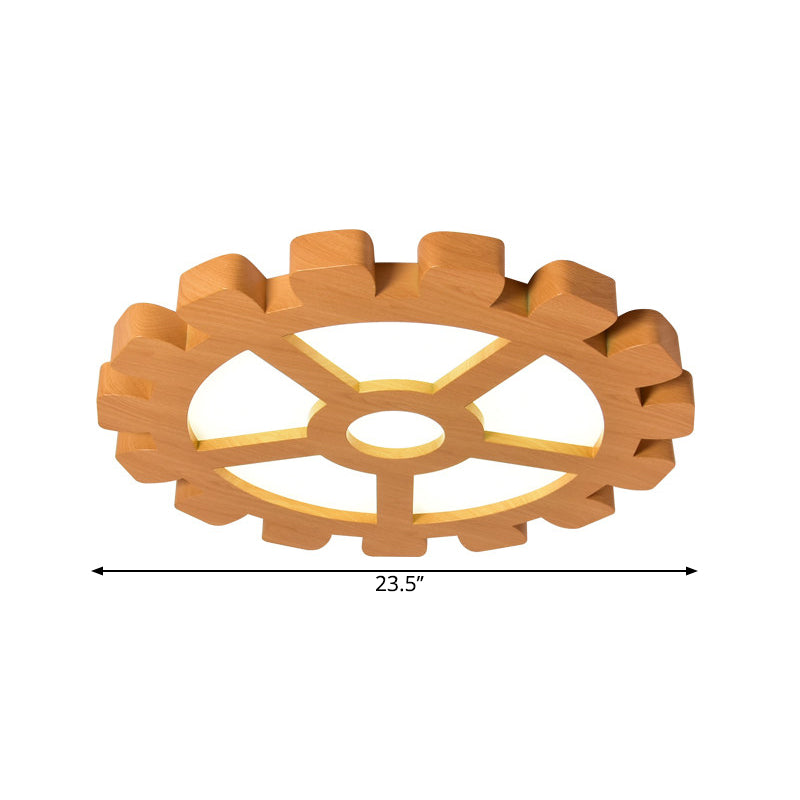 Ausrüstung in der Nähe der Deckenlampe Moderne Metall LED Orange Flush Mount für Kindergarten