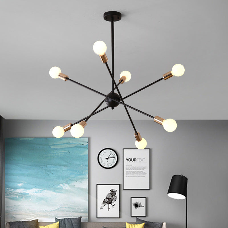 Metal Line Spark Chandelier Contemporary Pendant Light for Kitchen Dining Room