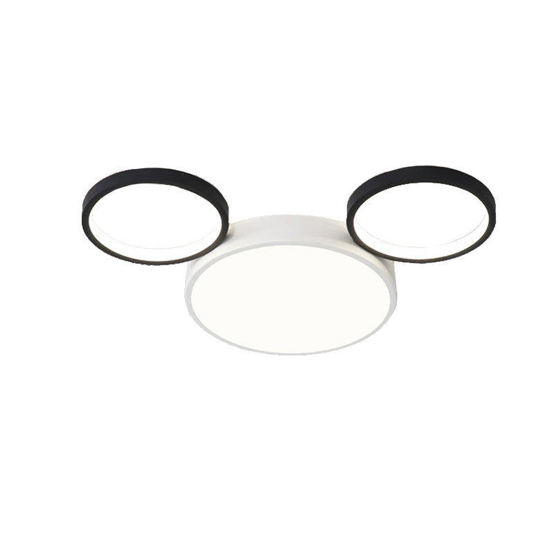 Maus Geformte Deckenlampe Einfache Stil Acryl Flush Mount Light in Weiß für Unterzimmer-Schlafzimmer