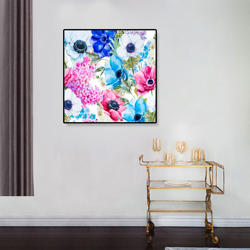 Canvas Textured Wall Art Trendy Illustration Flower Blossom Wall Decor for Girls Bedroom