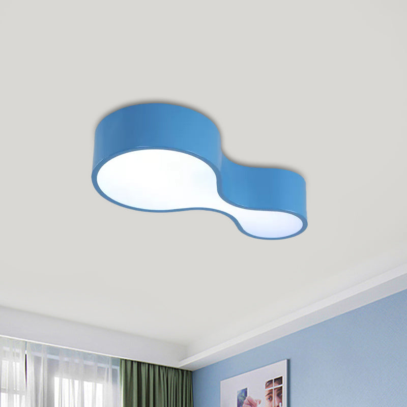 LED Corridor Flush Lighting Kinderen Rood/Geel/Blauwe afwerking Plafond gemonteerde lamp met kalebas acrylschaduw