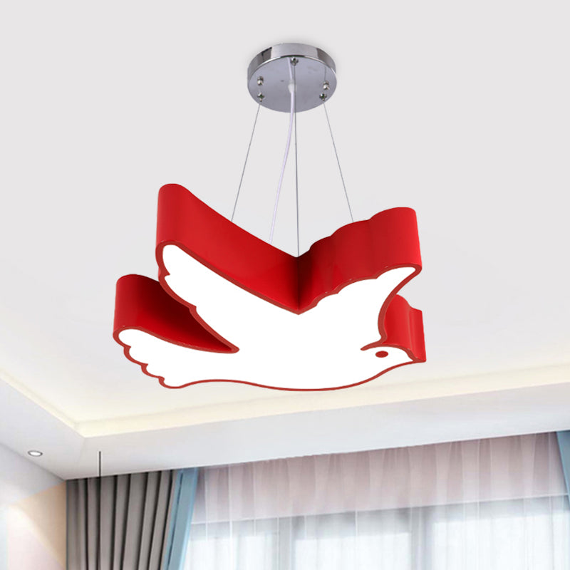 Lampadario a pendente a LED contemporaneo blu/verde/rosso uccello volante sospeso l'illuminazione sospesa con ombra acrilica