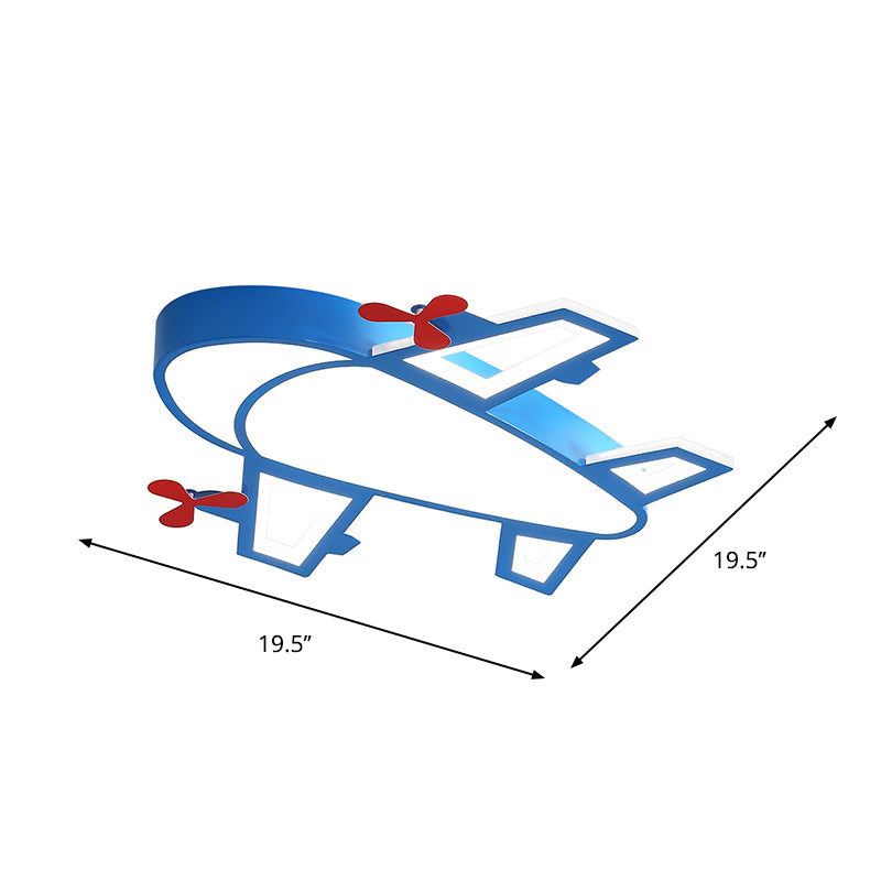 Acryl-Plane-Unterputz-Einbauleuchte, Cartoon-Stil, blaue LED-Deckenleuchte in Weiß/3-Farben-Licht