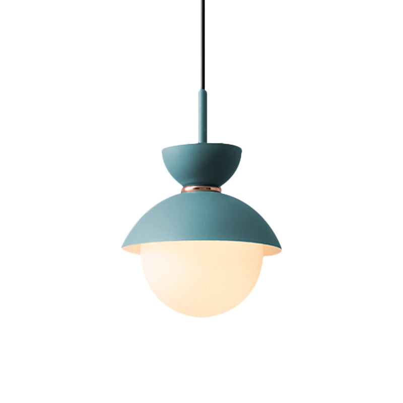 Lampada sospesa a clessidra Macaron Opal Glass 1 Lulb Blue/Pink/Grey Cioncant Lighting for Restaurant