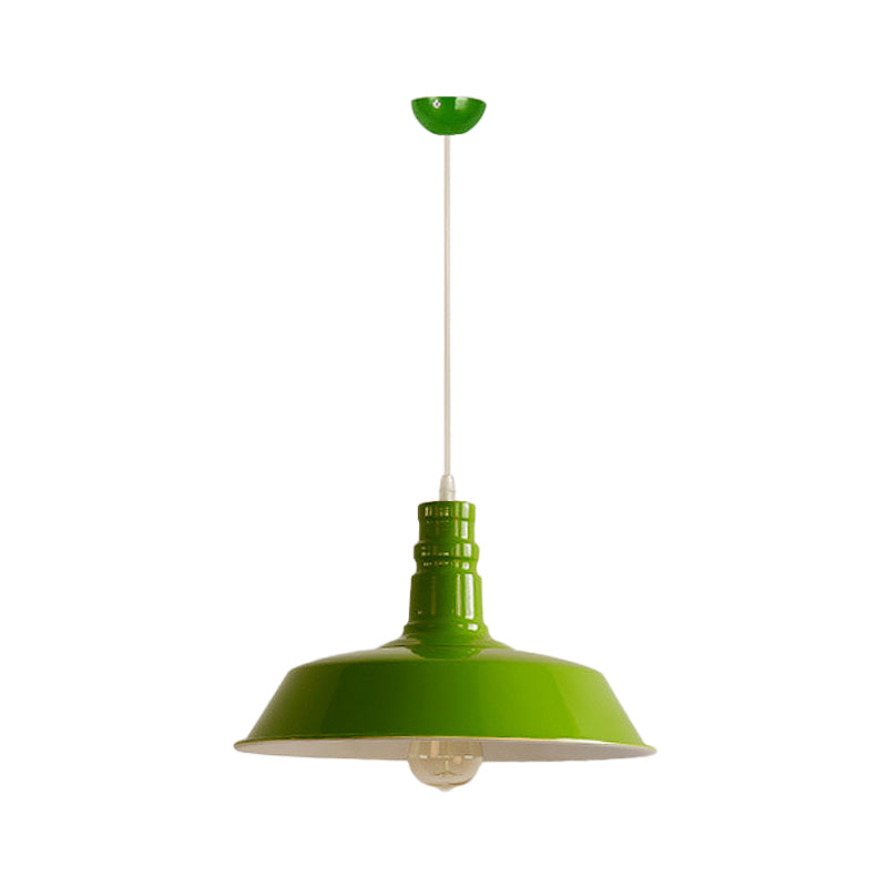 1 hoofd opgerolde trim schuurschaduw hanglamp industrieel rood/geel/witte afwerking hangende lichtkit