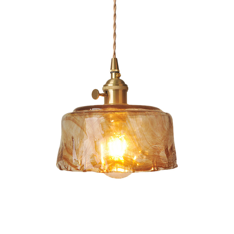 Bulb a bulbo a sospensione a sospensione Farmhouse Cone/Cube Coffee Cloud Glass Suspension All in ottone